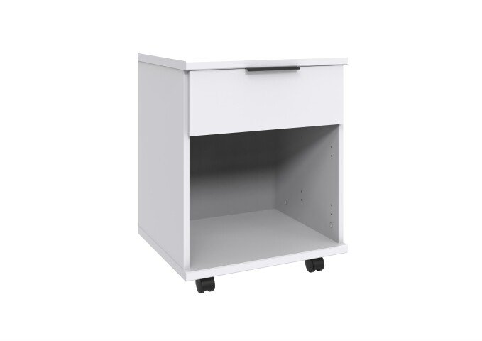 Rollcontainer >NORDERNEY< 1 Schublade, in WEISS - 46x58x40cm (BxHxT)