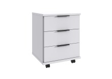 Rollcontainer >NORDERNEY< 3 Schubladen, in WEISS - 46x58x40cm (BxHxT)