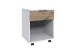 Rollcontainer >NORDERNEY< 1 Schublade, Weiss / Viking Oak Dekor - 46x58x40cm (BxHxT)