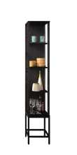 Glasvitrine >STEP< mit LED_Spots, Klarglas /...