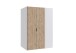 Drehtürenschrank >NORDERNEY<  begehbar, 9 Böden, weiss / Viking oak Dekor - 135x197x127cm (B/H/T)