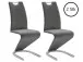 Esszimmerstuhl >Pupik I< (2er Set) in grau aus Metall - 45x102x62cm (BxHxT)