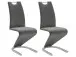 Esszimmerstuhl >Pupik I< (2er Set) in grau aus Metall - 45x102x62cm (BxHxT)