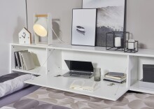 Umbauschrank >NORDERNEY< in weiss / Viking oak Dekor - 209x107x39cm (B/H/T)