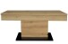 Couchtisch >Lift< verstellbar, schwarz matt / Asteiche Dekor - 110x58/77x60 (BxHxT)
