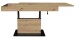 Couchtisch >Lift< verstellbar, schwarz matt / Asteiche Dekor - 110x58/77x60 (BxHxT)
