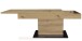 Couchtisch >Lift< verstellbar, schwarz matt / Asteiche Dekor - 110x58/77x60 (BxHxT)