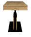 Couchtisch >Lift< verstellbar, schwarz matt / Asteiche Dekor - 110x58/77x60 (BxHxT)