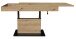 Couchtisch >Lift< verstellbar, schwarz matt / Asteiche Dekor - 110x58/77x60 (BxHxT)