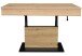 Couchtisch >Lift< verstellbar, schwarz matt / Asteiche Dekor - 110x58/77x60 (BxHxT)