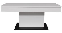 Couchtisch >Lift< höhenverstellbar bis 77cm, weiss / schwarz - 110x58/77x60cm (BxHxT)