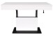 Couchtisch >Lift< höhenverstellbar bis 77cm, weiss / schwarz - 110x58/77x60cm (BxHxT)