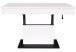 Couchtisch >Lift< höhenverstellbar bis 77cm, weiss / schwarz - 110x58/77x60cm (BxHxT)