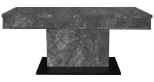 Couchtisch >Lift< höhenverstellbar, keramik optik grau / schwarz - 110x58/77x60 (BxHxT)