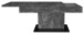 Couchtisch >Lift< höhenverstellbar, keramik optik grau / schwarz - 110x58/77x60 (BxHxT)