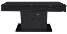 Couchtisch >Lift< verstellbar, keramik optik schwarz / schwarz - 110x58/77x60cm (BxHxT)