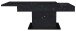 Couchtisch >Lift< verstellbar, keramik optik schwarz / schwarz - 110x58/77x60cm (BxHxT)