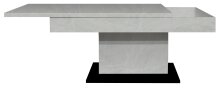 Couchtisch >Lift< höhenverstellbar, keramik optik weiß / schwarz - 110x58/77x60 (BxHxT)