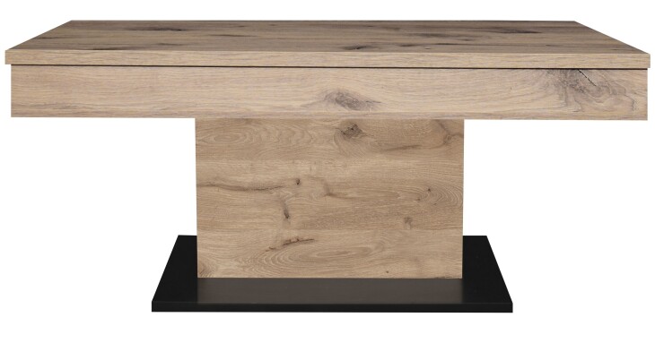Couchtisch >Lift< höhenverstellbar, viking oak Dekor / schwarz