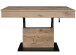 Couchtisch >Lift< höhenverstellbar, viking oak Dekor / schwarz - 110x58/77x60cm (BxHxT)
