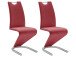 Esszimmerstuhl >Pupik I< (2er Set) in Bordeaux aus Metall - 45x102x62cm (BxHxT)