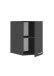 Aufsatzschrank >LAUNDREEZY< in Anthrazit, Holzwerkstoff - 50x76x68cm (BxHxT)