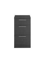 Unterschrank >LAUNDREEZY< in Anthrazit, Holzwerkstoff - 50x93x68cm (BxHxT)