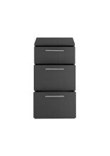 Unterschrank >LAUNDREEZY< in Anthrazit, Holzwerkstoff - 50x93x68cm (BxHxT)