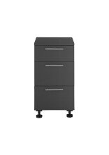 Unterschrank >LAUNDREEZY< in Anthrazit, Holzwerkstoff - 50x93x68cm (BxHxT)