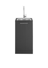 Spülenschrank >LAUNDREEZY< in Anthrazit, Holzwerkstoff - 50x93x68cm (BxHxT)