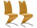 Esszimmerstuhl >Pupik I< (2er Set) in curry aus Metall - 45x102x62cm (BxHxT)
