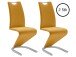 Esszimmerstuhl >Pupik I< (2er Set) in curry aus Metall - 45x102x62cm (BxHxT)