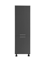 Kühlumbauschrank >LAUNDREEZY< in Anthrazit, Holzwerkstoff - 60x200x68cm (BxHxT)