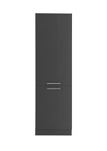Kühlumbauschrank >LAUNDREEZY< in Anthrazit, Holzwerkstoff - 60x200x68cm (BxHxT)