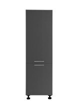Kühlumbauschrank >LAUNDREEZY< in Anthrazit, Holzwerkstoff - 60x200x68cm (BxHxT)