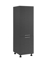 Kühlumbauschrank >LAUNDREEZY< in Anthrazit, Holzwerkstoff - 60x200x68cm (BxHxT)