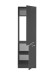Kühlumbauschrank >LAUNDREEZY< in Anthrazit, Holzwerkstoff - 60x200x68cm (BxHxT)