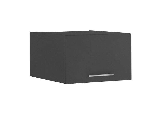 Aufsatzschrank >LAUNDREEZY< in Anthrazit, Holzwerkstoff - 60x38x68cm (BxHxT)