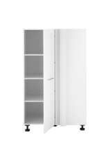 Eckschrank >LAUNDREEZY< in weiß, Holzwerkstoff - 100x162x68cm (BxHxT)