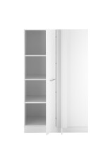 Eckschrank >LAUNDREEZY< in weiß, Holzwerkstoff - 100x162x68cm (BxHxT)
