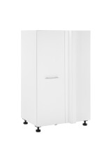 Eckschrank >LAUNDREEZY< in weiß, Holzwerkstoff - 100x162x68cm (BxHxT)