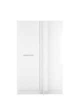Eckschrank >LAUNDREEZY< in weiß, Holzwerkstoff - 100x162x68cm (BxHxT)