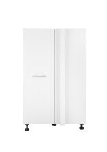 Eckschrank >LAUNDREEZY< in weiß, Holzwerkstoff - 100x162x68cm (BxHxT)