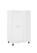 Eckschrank >LAUNDREEZY< in weiß, Holzwerkstoff - 100x162x68cm (BxHxT)