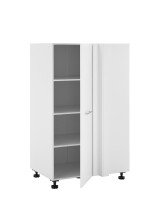 Eckschrank >LAUNDREEZY< in weiß, Holzwerkstoff - 100x162x68cm (BxHxT)