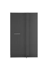 Eckschrank >LAUNDREEZY< in Anthrazit, Holzwerkstoff - 100x162x68cm (BxHxT)