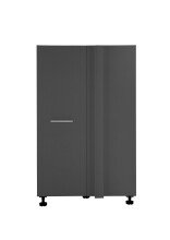 Eckschrank >LAUNDREEZY< in Anthrazit, Holzwerkstoff - 100x162x68cm (BxHxT)