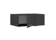 Aufsatzschrank >LAUNDREEZY< in Anthrazit, Holzwerkstoff - 100x38x68cm (BxHxT)