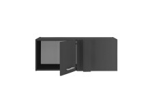 Aufsatzschrank >LAUNDREEZY< in Anthrazit, Holzwerkstoff - 100x38x68cm (BxHxT)
