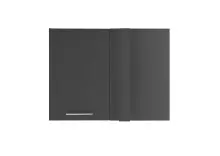 Aufsatzschrank >LAUNDREEZY< in Anthrazit, Holzwerkstoff - 100x76x68cm (BxHxT)